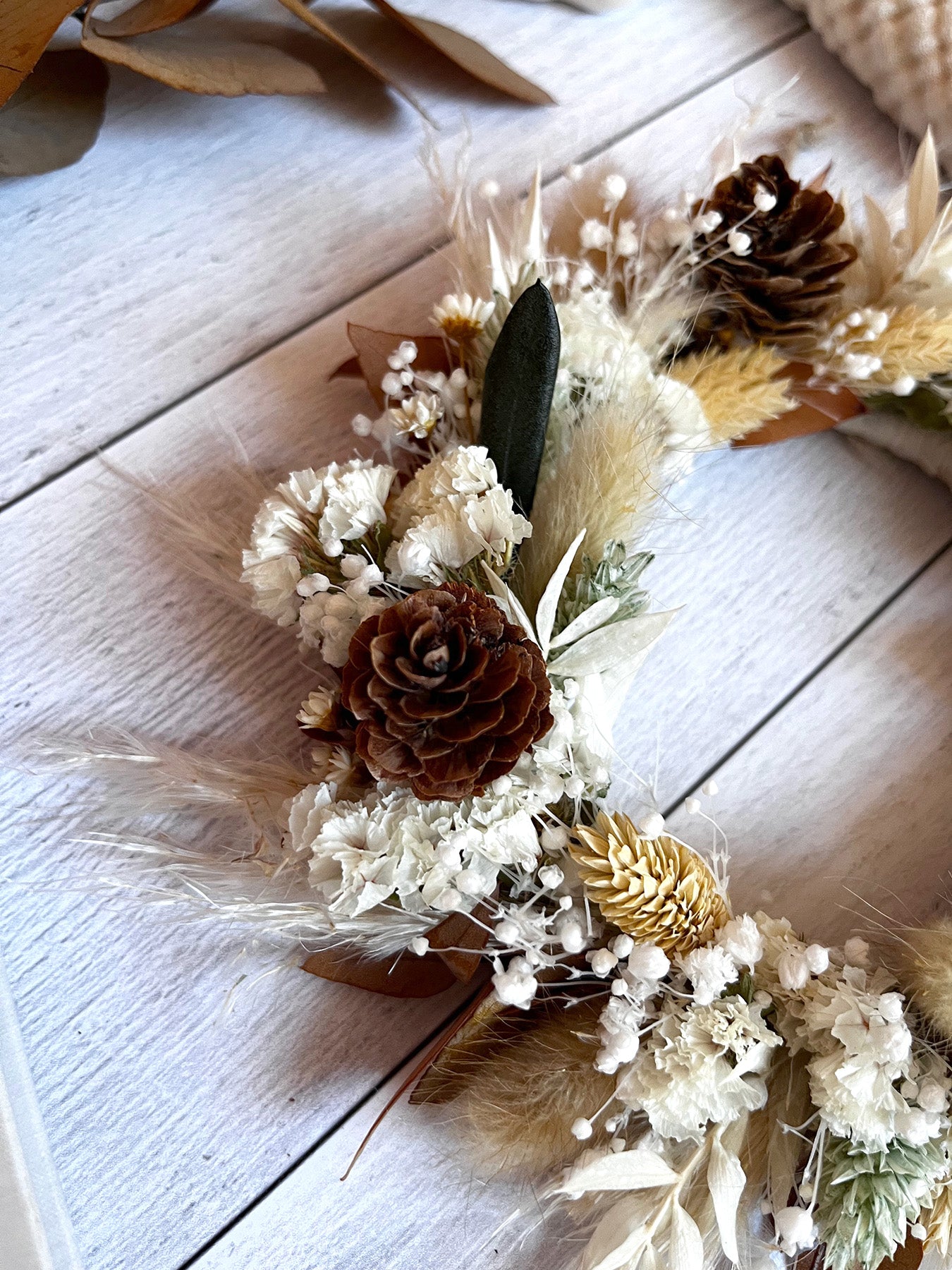 Mini couronne de fleurs séchées "FIONA"