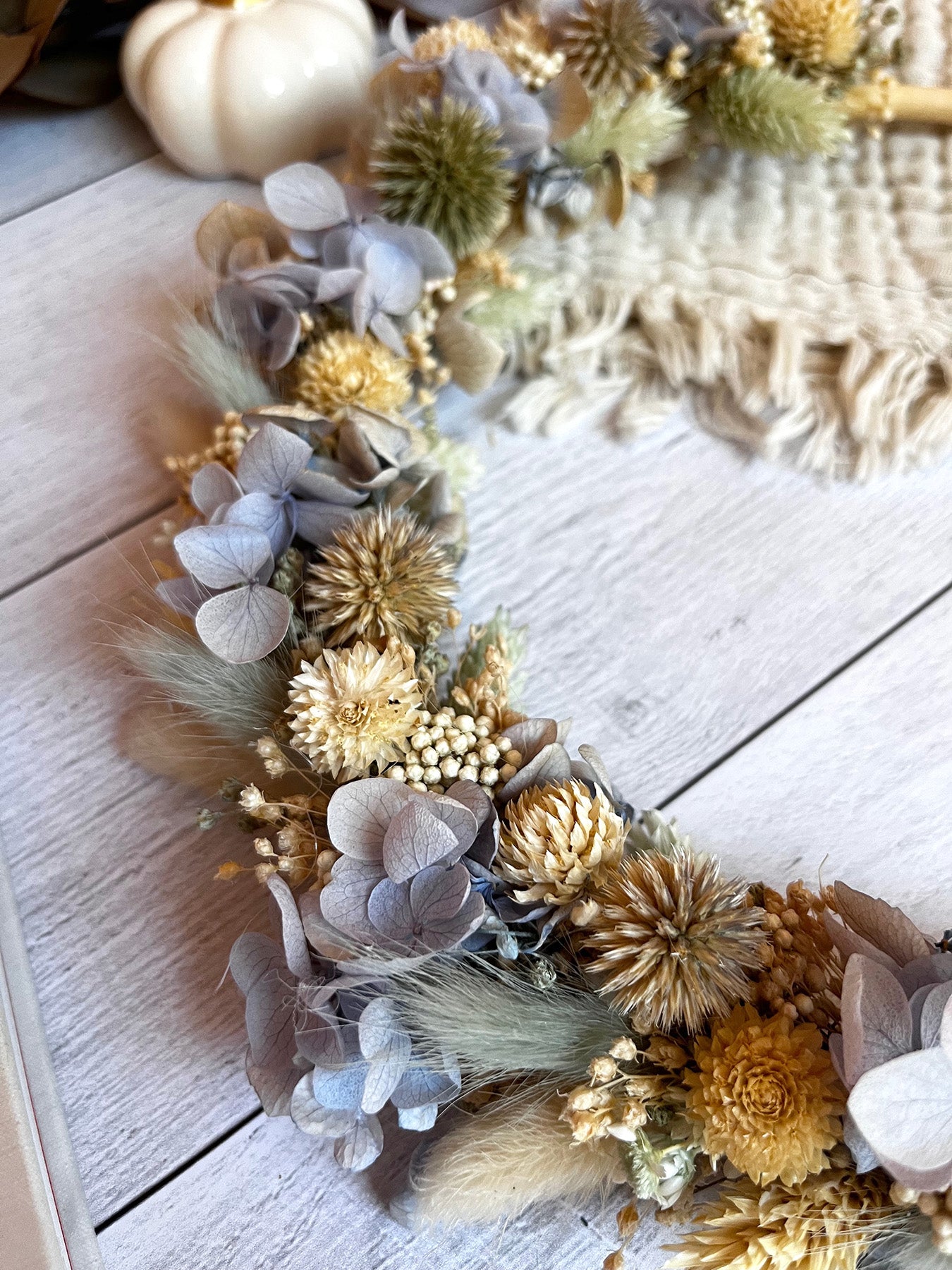 Couronne de fleurs séchées "INES"