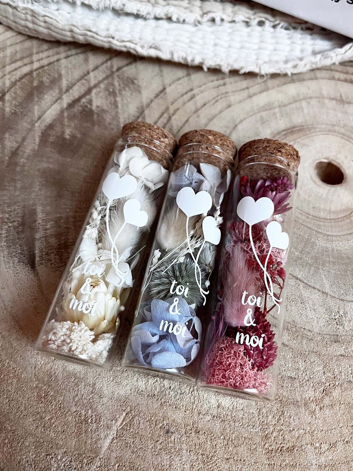 Fiole de fleurs séchées TOI & MOI