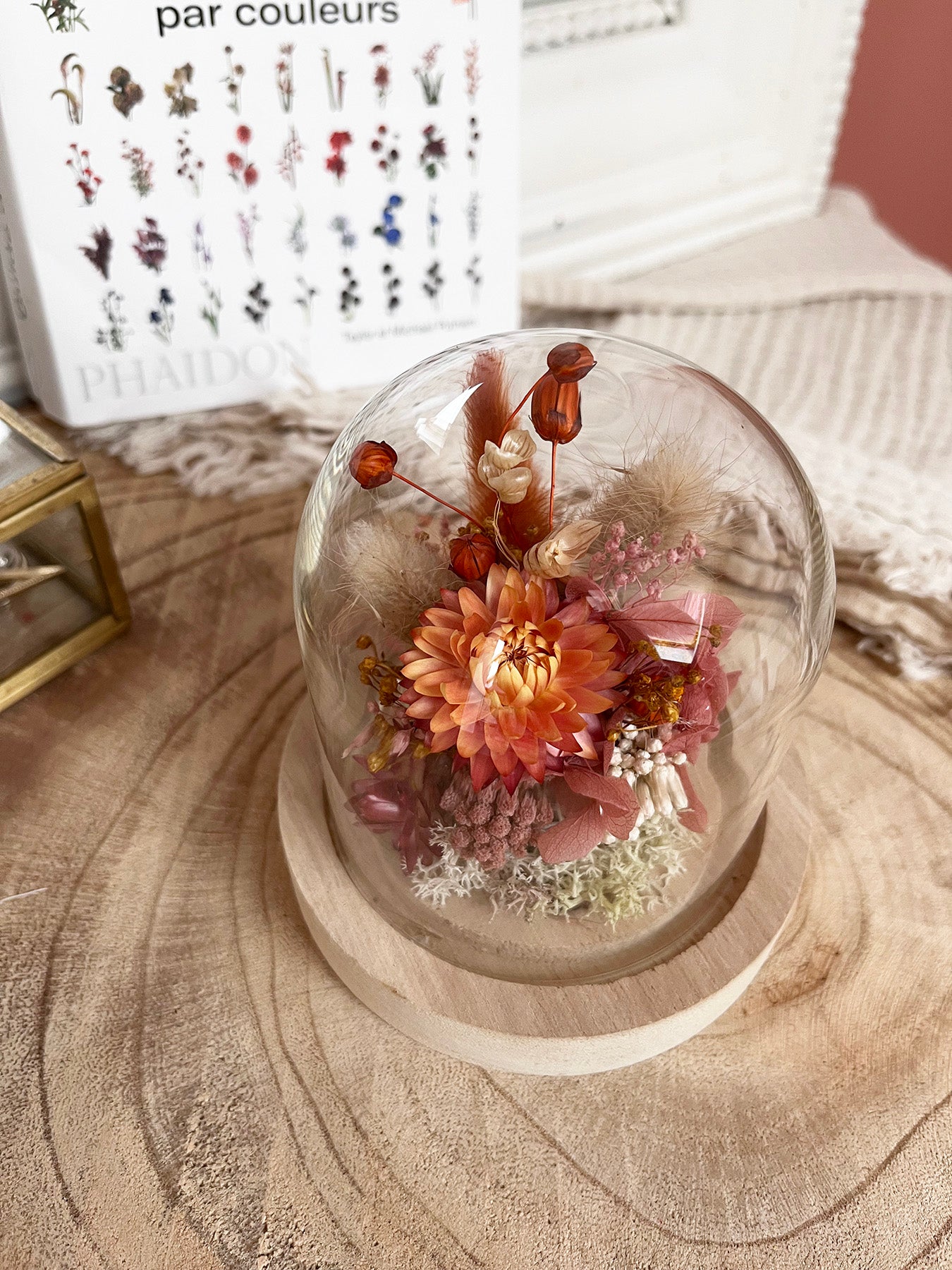 Petite cloche de fleurs séchées SUZON