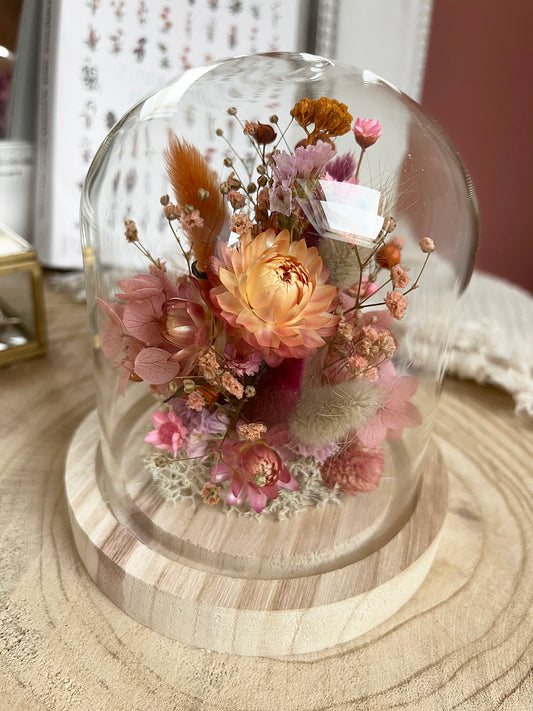 Cloche de fleurs séchées BERTILLE