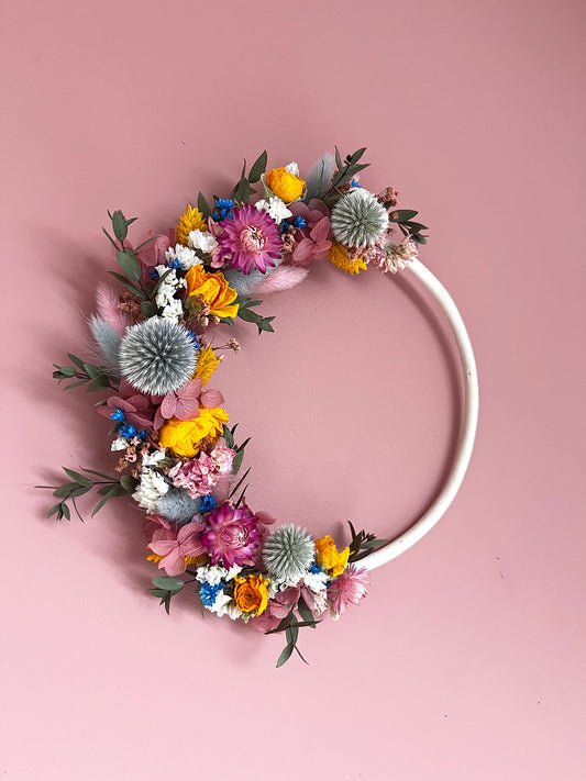 Couronne de fleurs séchées COLINE