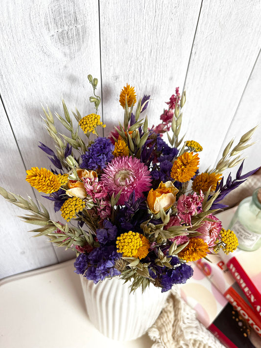Bouquet de fleurs séchées multicolore GAÏA