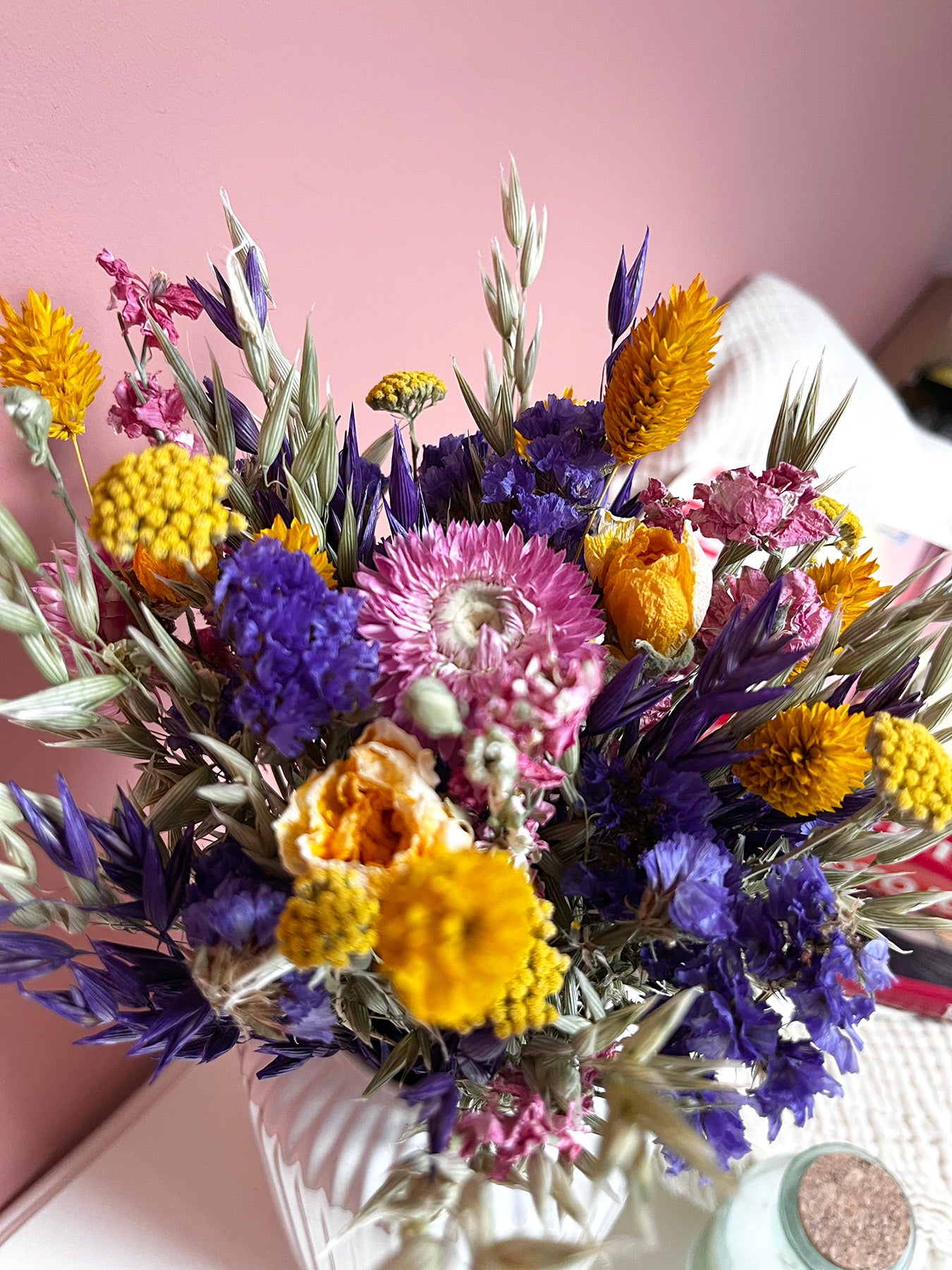 Bouquet de fleurs séchées multicolore GAÏA