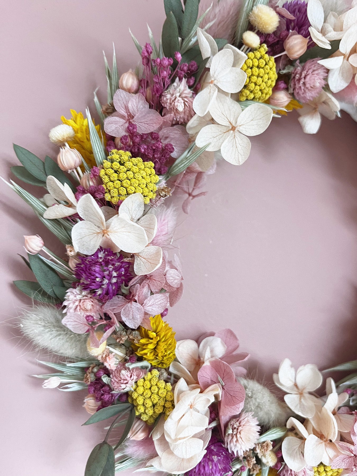 Couronne de fleurs séchées FLORA
