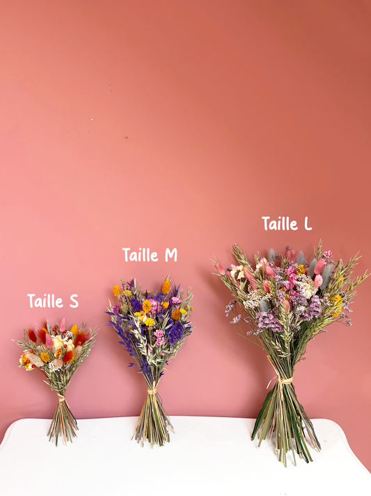 Bouquet de fleurs séchées sur mesure
