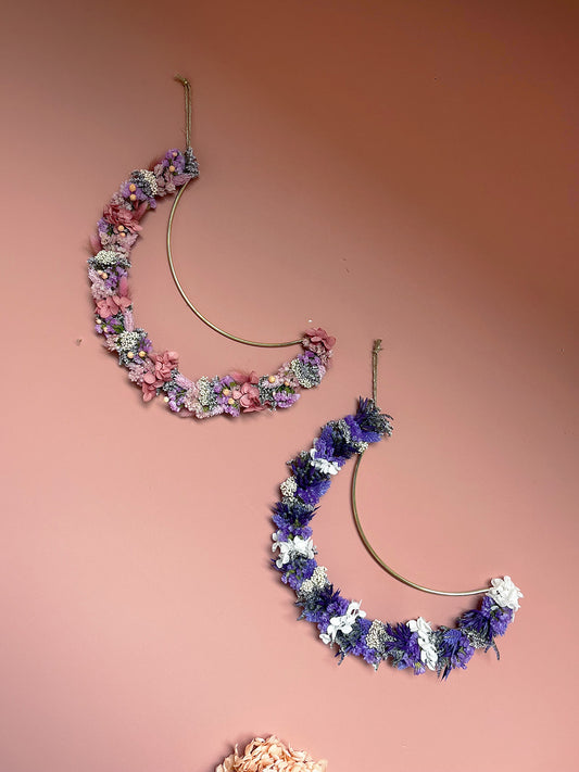 Décoration en fleurs séchées LUNA violette