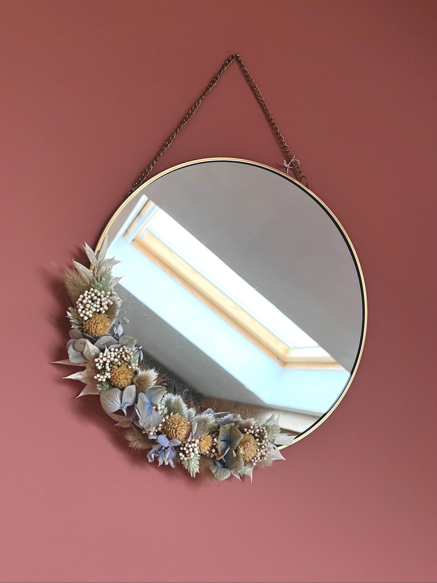 Miroir fleuri sur mesure