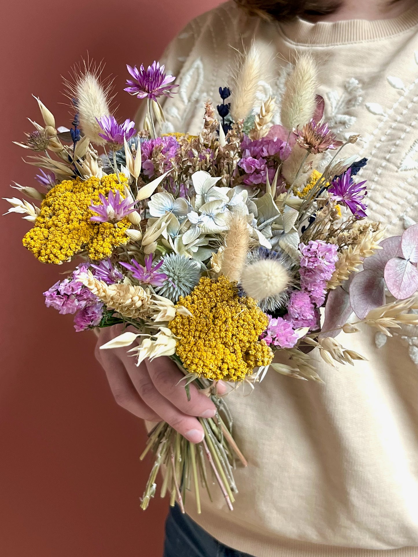 Bouquet de fleurs séchées sur mesure