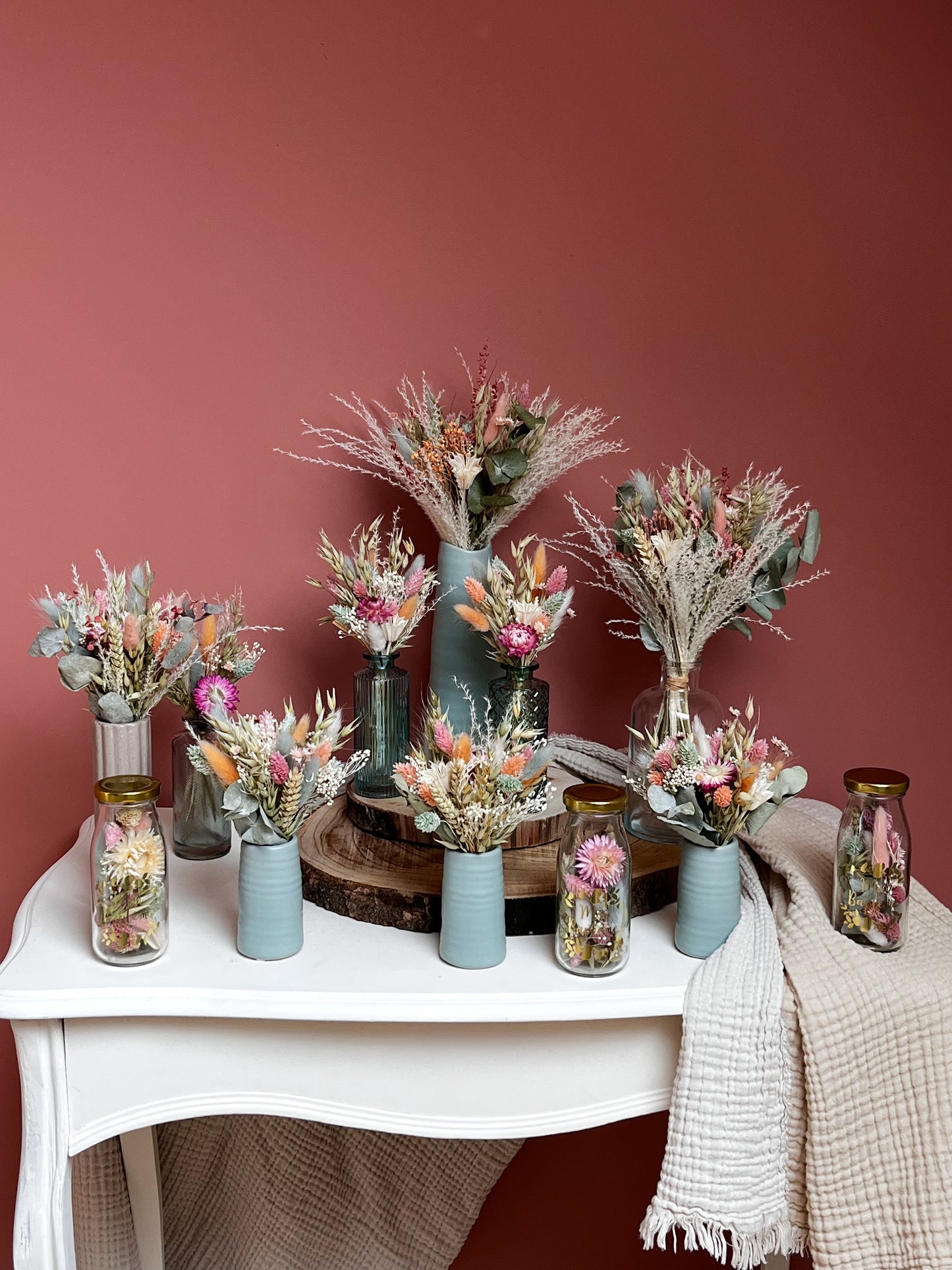 Bouquet de fleurs séchées sur mesure