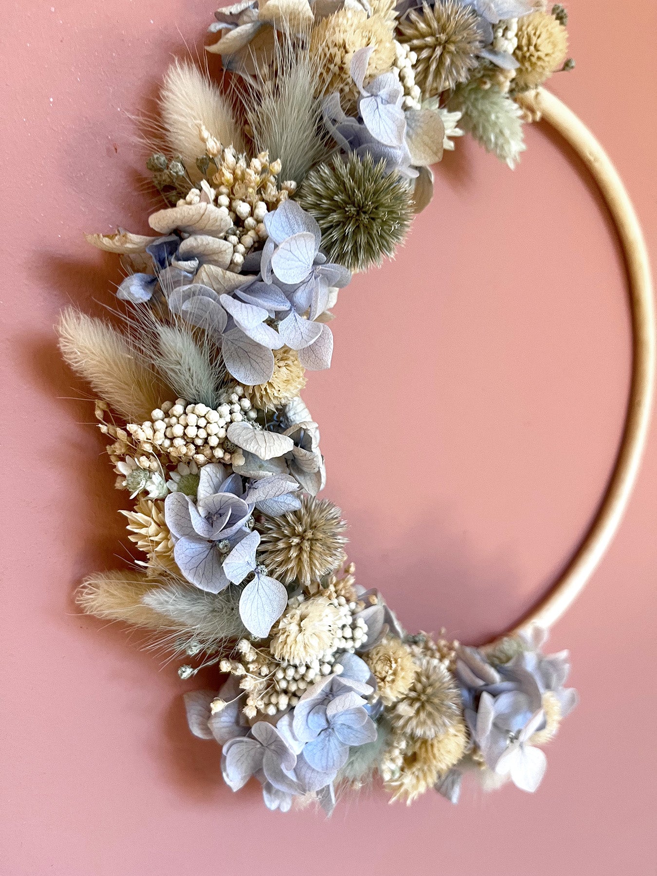 Couronne de fleurs séchées "INES"