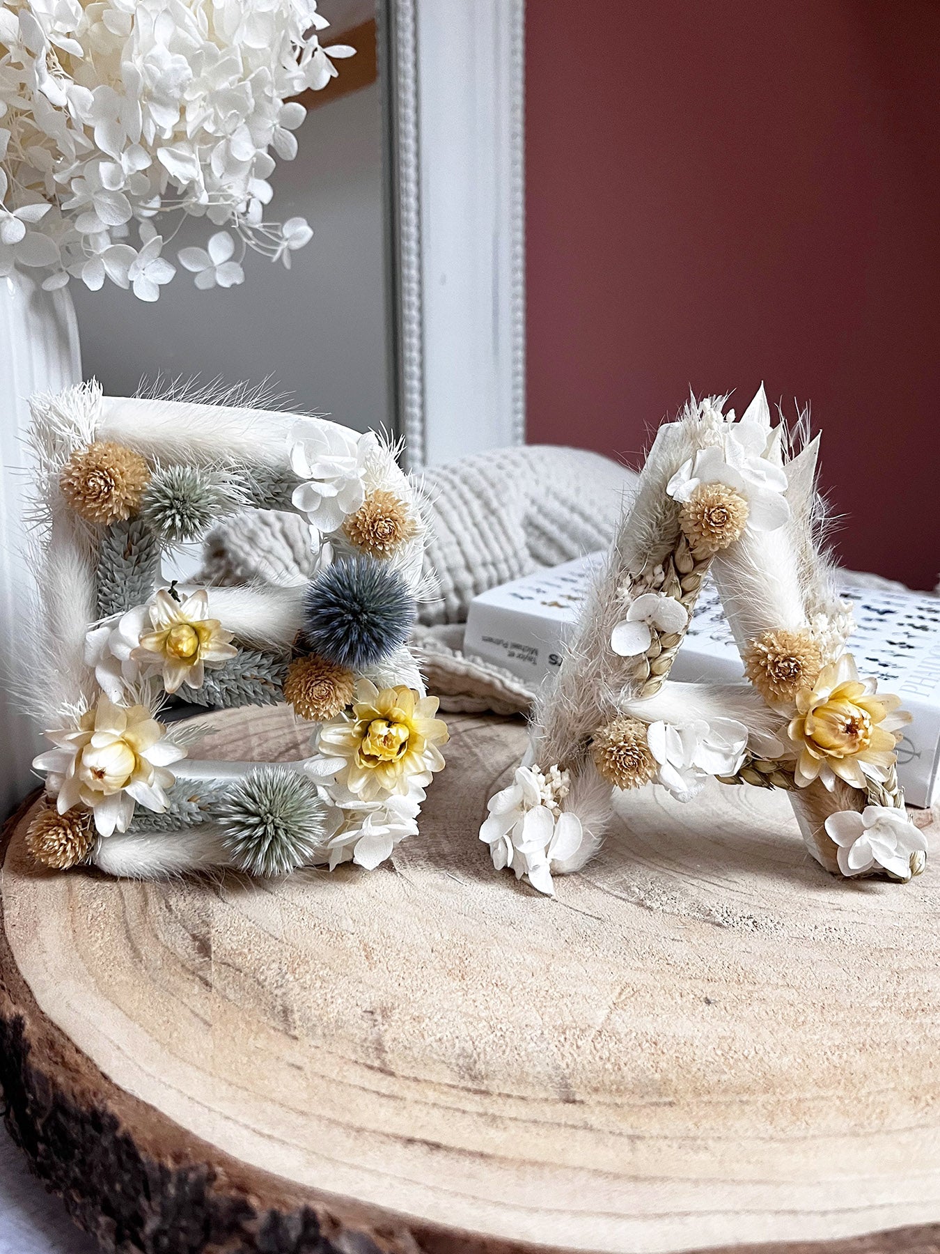 Lettre fleurie sur mesure