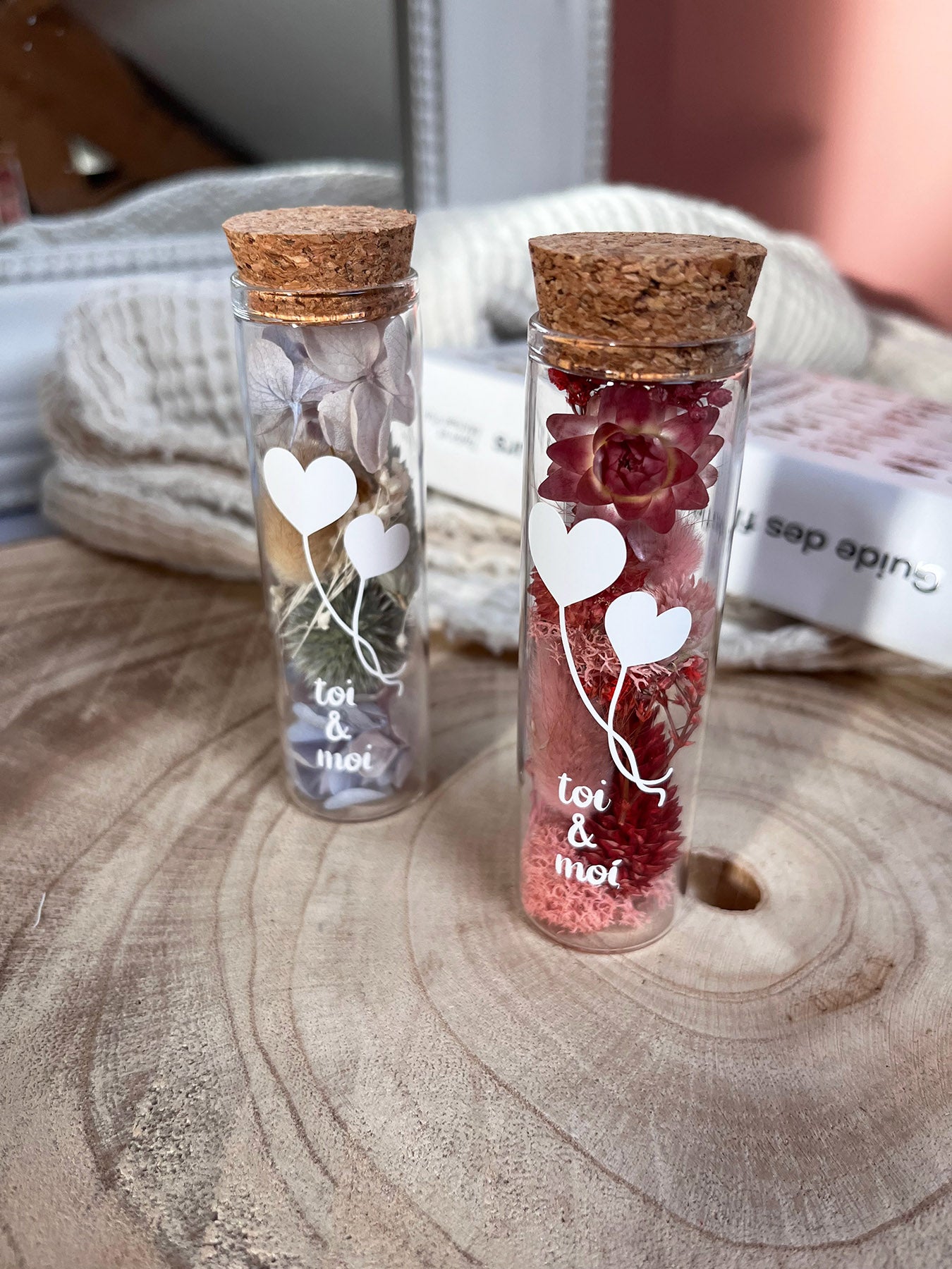 Fiole de fleurs séchées TOI & MOI
