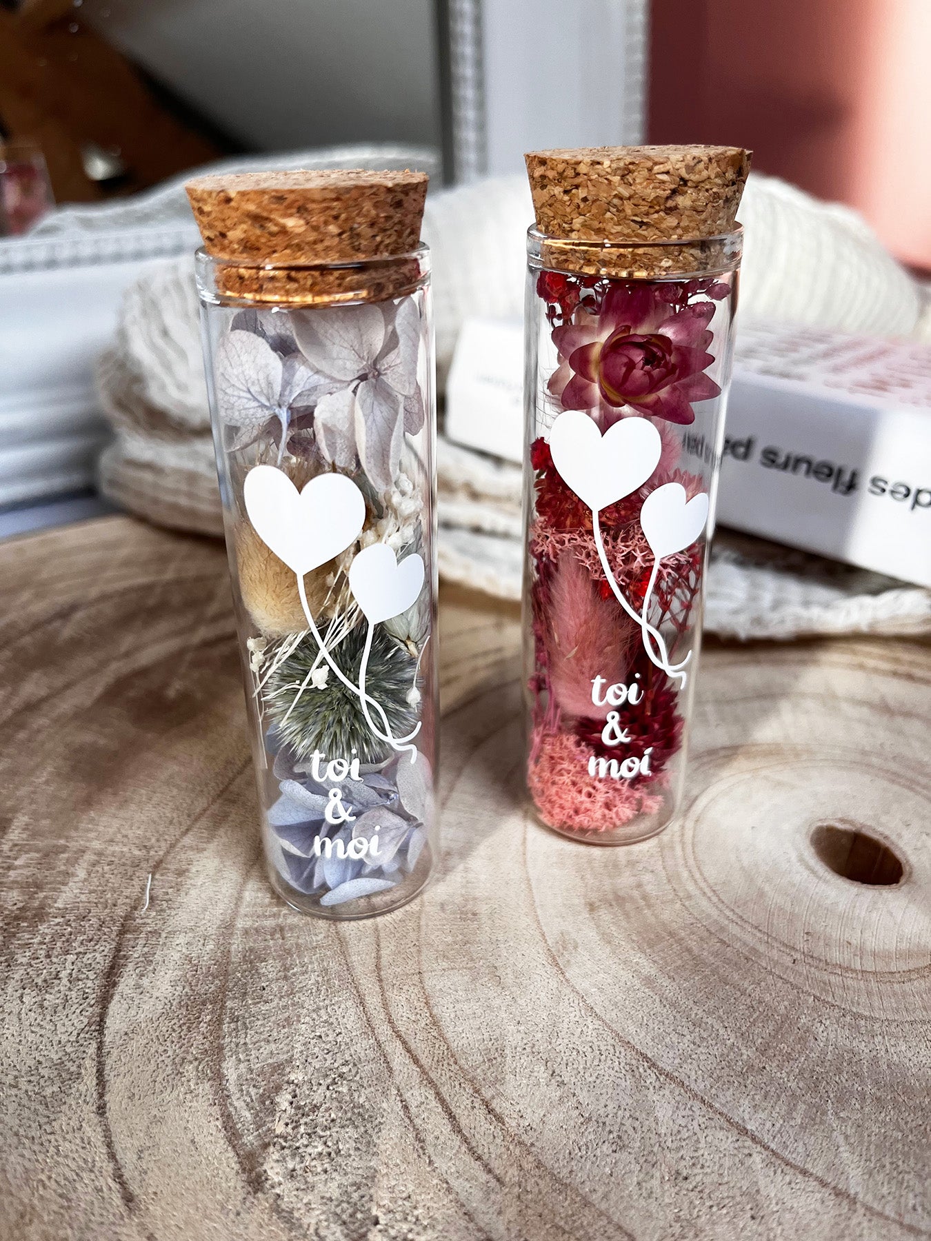 Fiole de fleurs séchées TOI & MOI