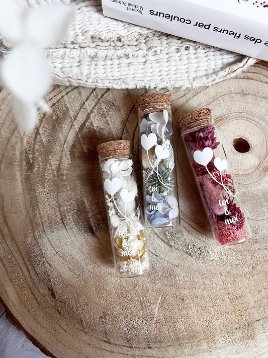 Fiole de fleurs séchées TOI & MOI