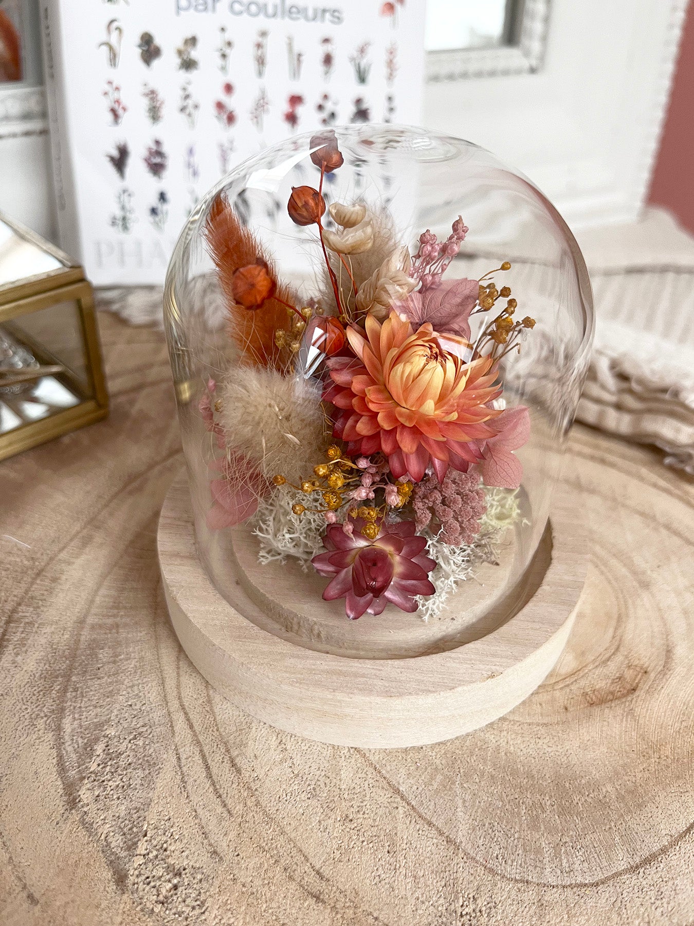 Petite cloche de fleurs séchées SUZON