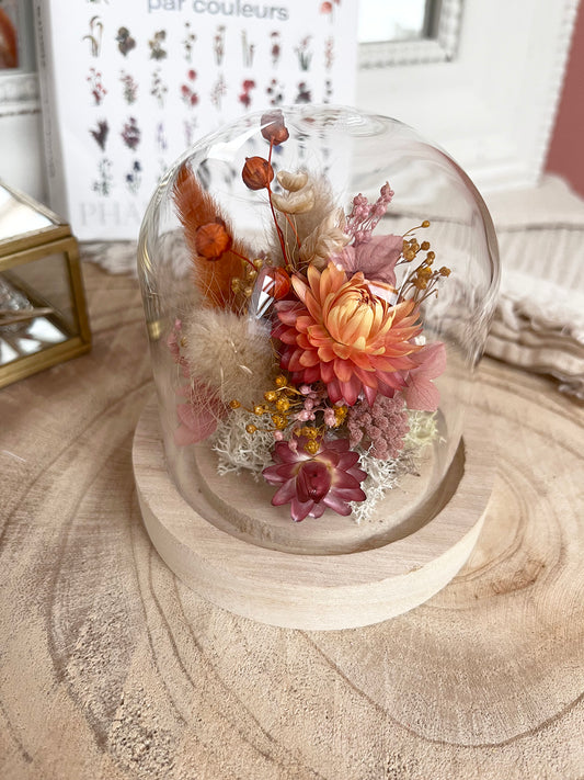 Petite cloche de fleurs séchées SUZON