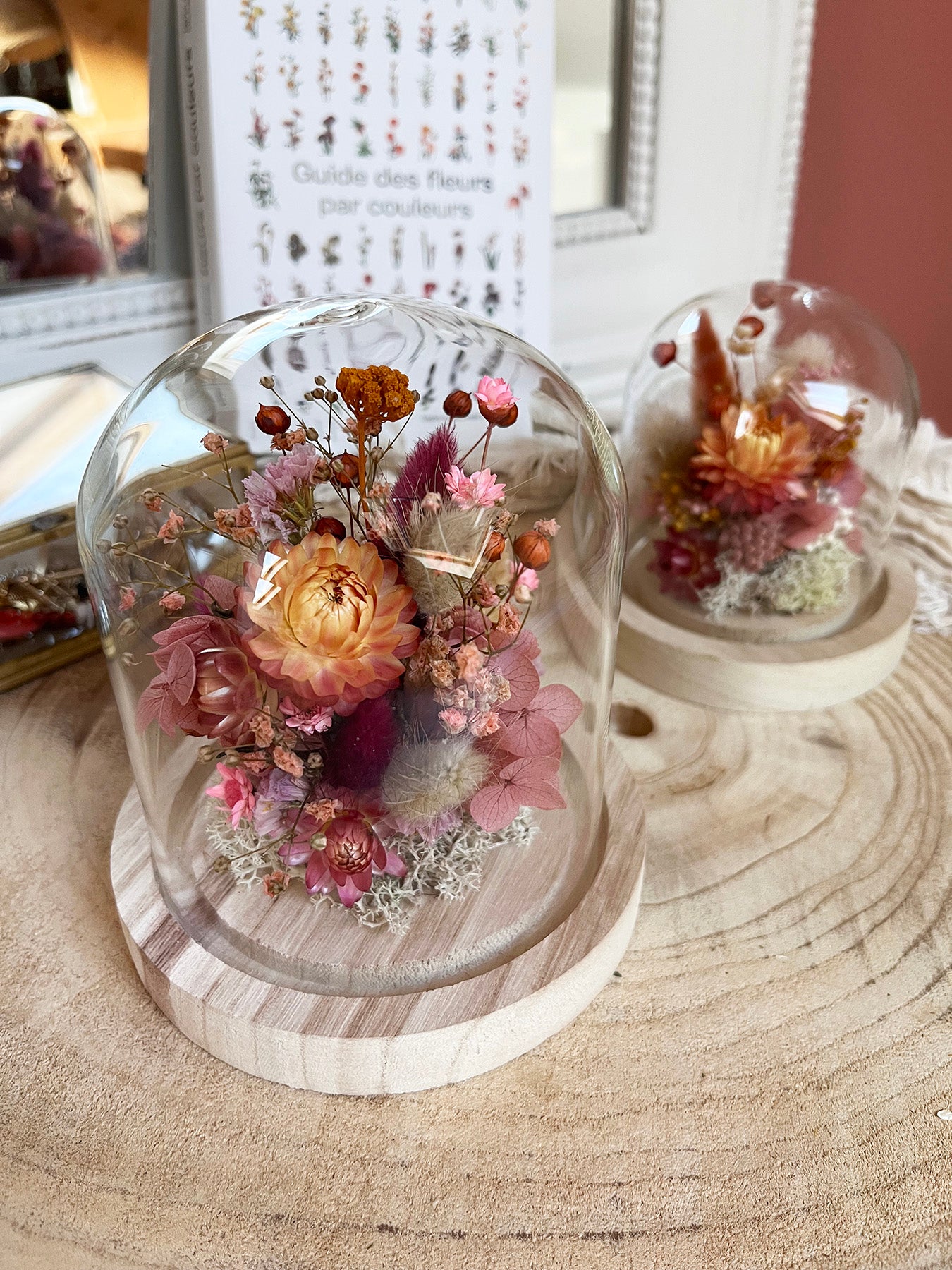 Cloche de fleurs séchées BERTILLE