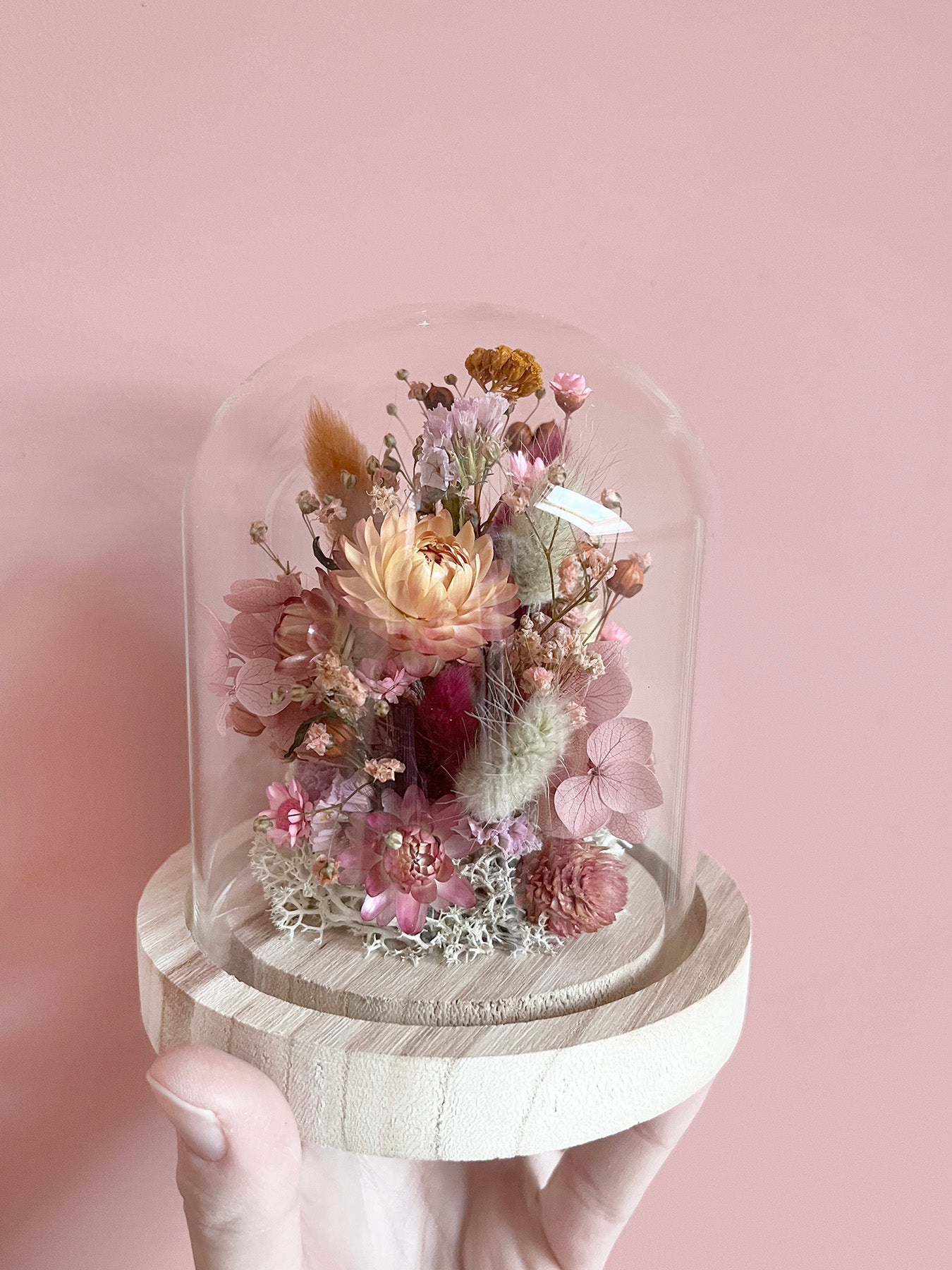 Cloche de fleurs séchées BERTILLE