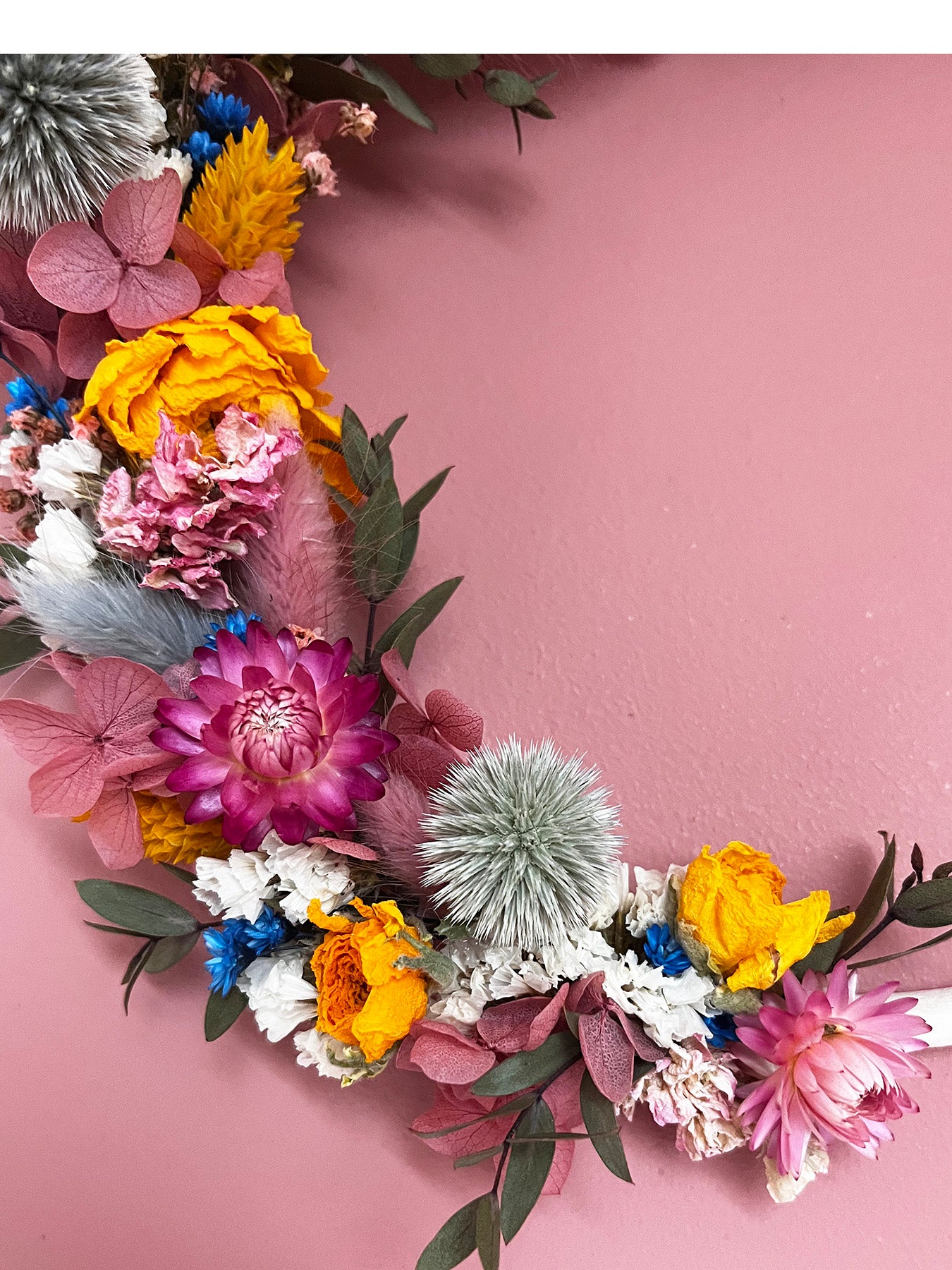 Couronne de fleurs séchées COLINE
