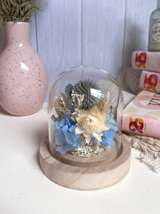 Petite cloche de fleurs séchées IRIS