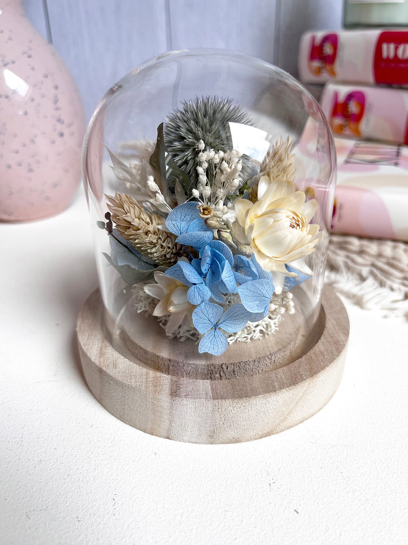 Petite cloche de fleurs séchées IRIS