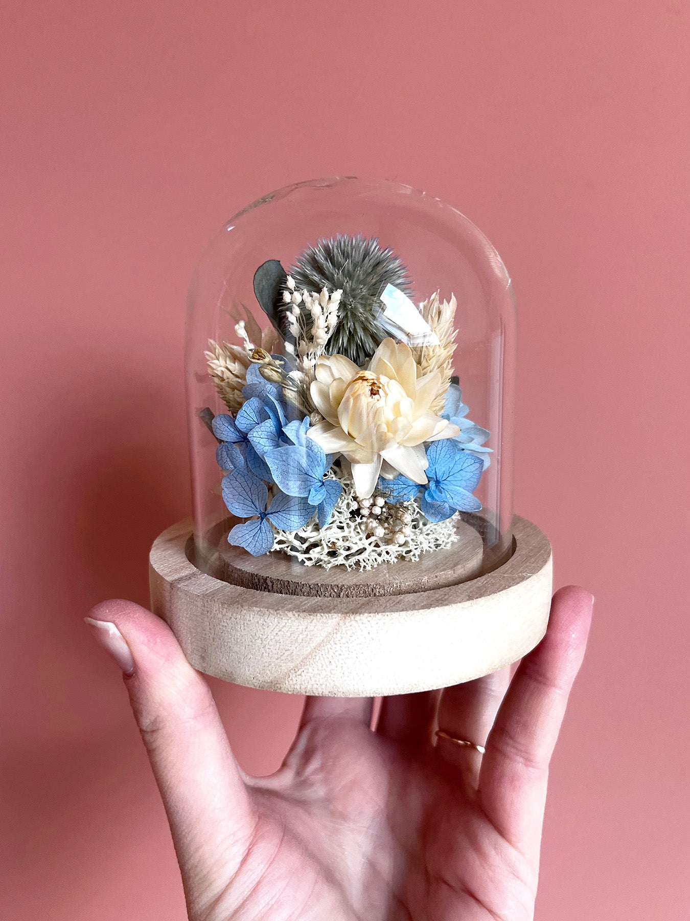 Petite cloche de fleurs séchées IRIS
