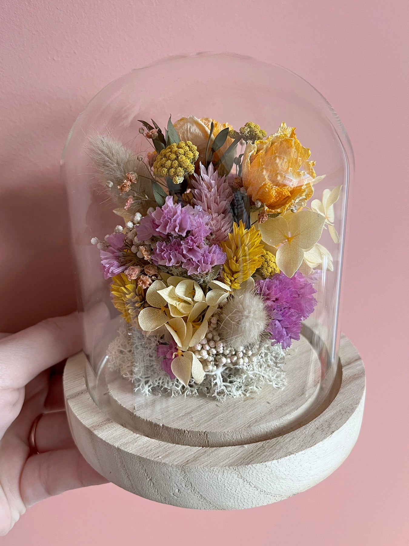 Cloche de fleurs séchées CLÉMENTINE