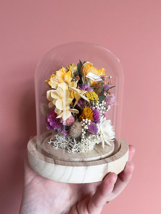 Cloche de fleurs séchées CLÉMENTINE