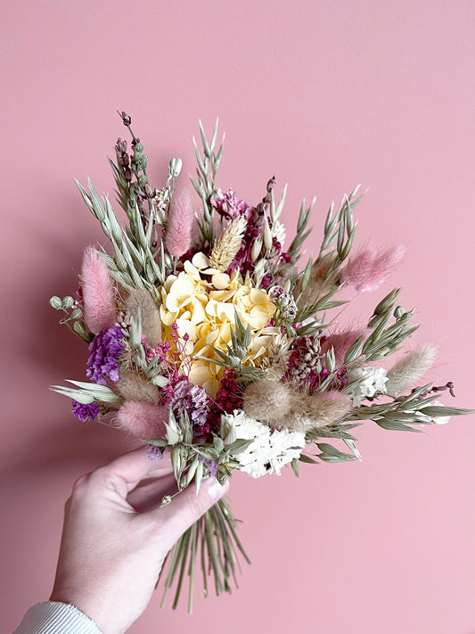 Bouquet de fleurs séchées multicolore ABRICOT