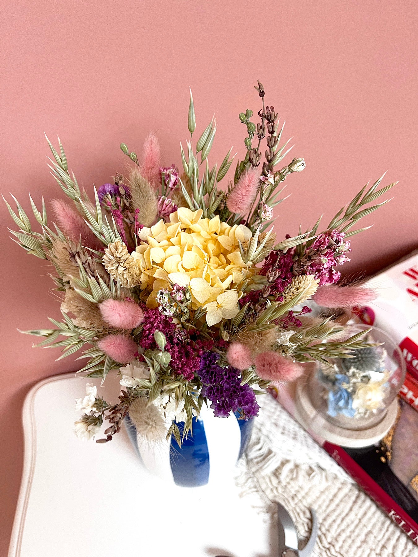 Bouquet de fleurs séchées multicolore ABRICOT