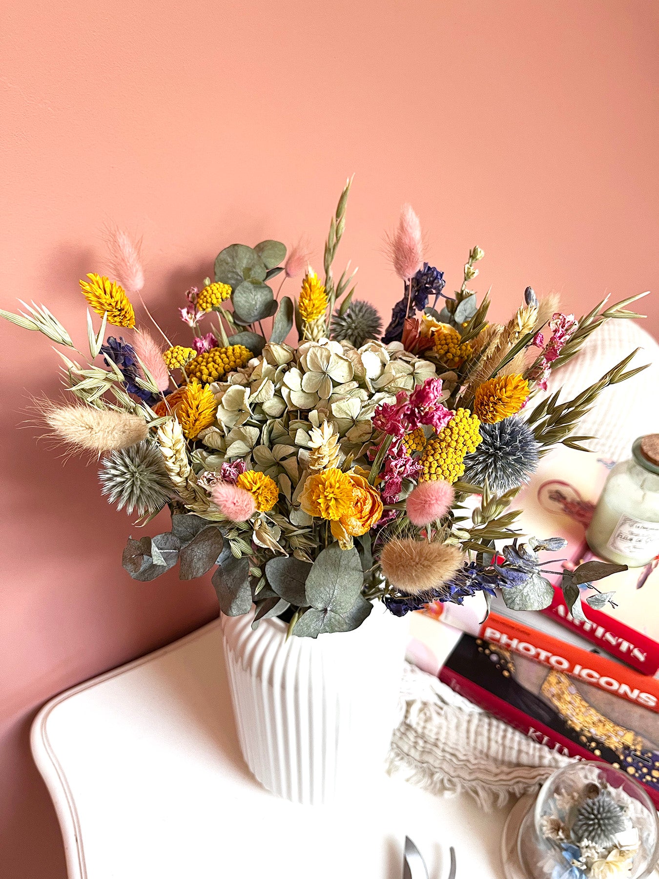 Bouquet de fleurs séchées multicolore GRENADE