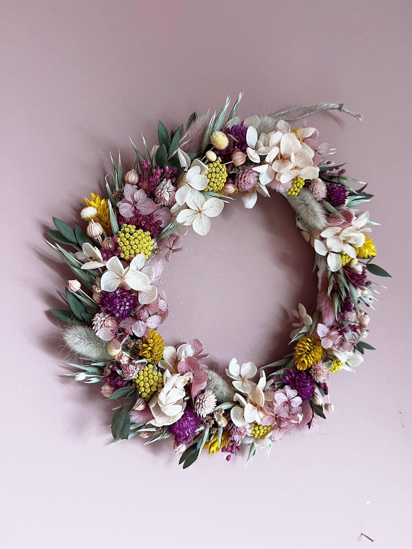 Couronne de fleurs séchées FLORA