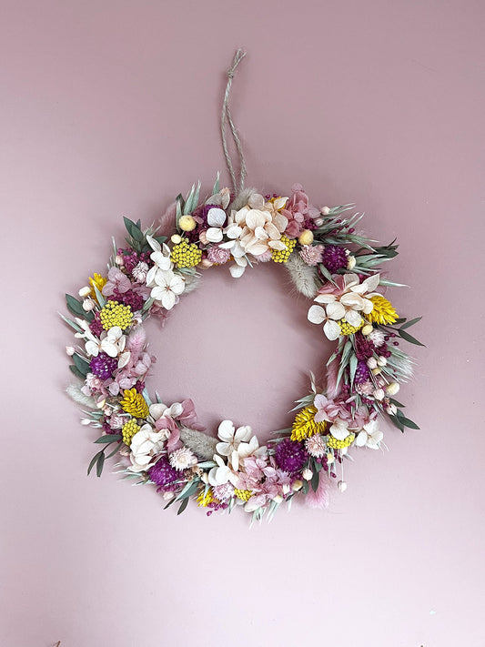 Couronne de fleurs séchées FLORA