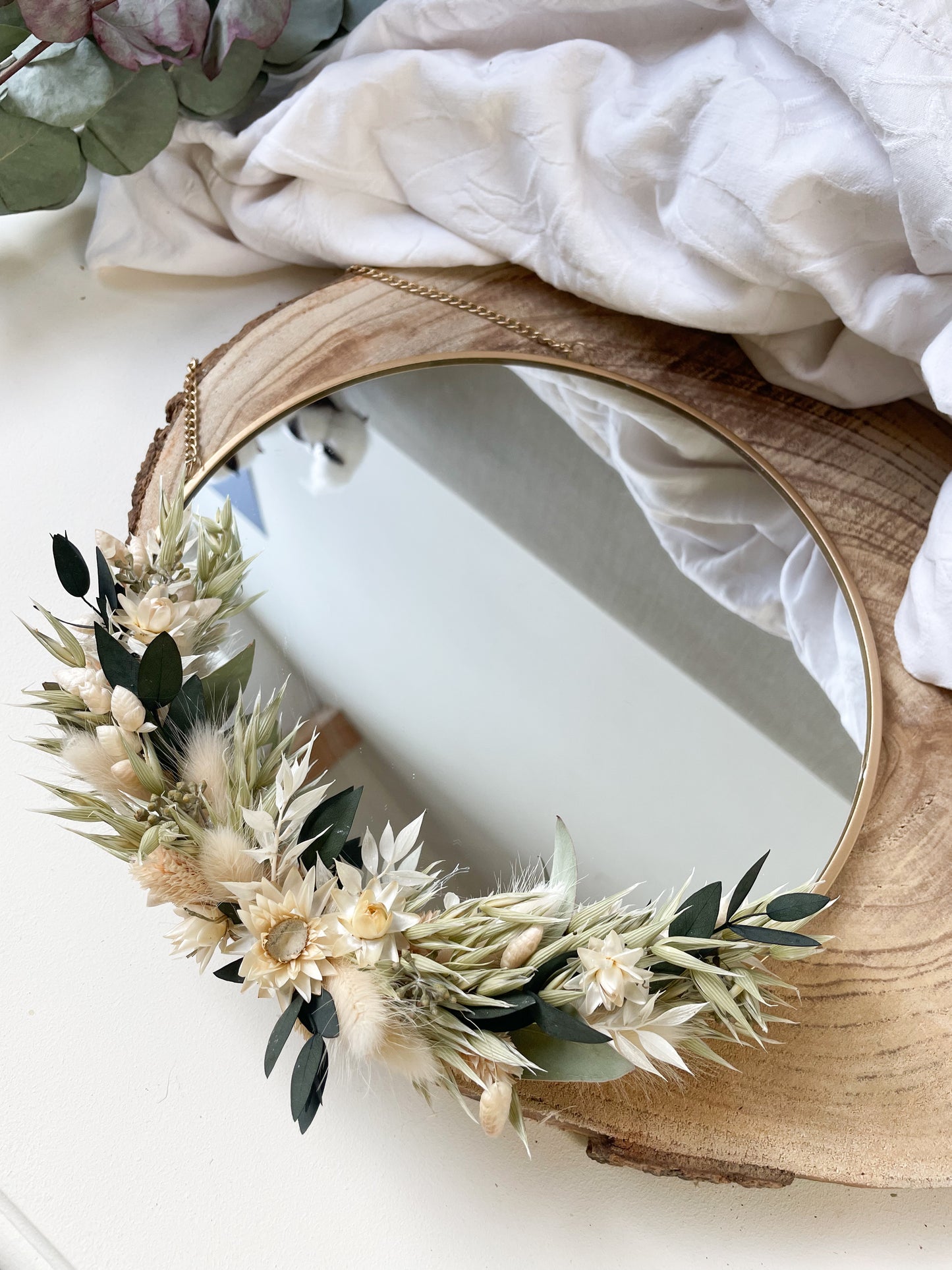 Miroir fleuri sur mesure