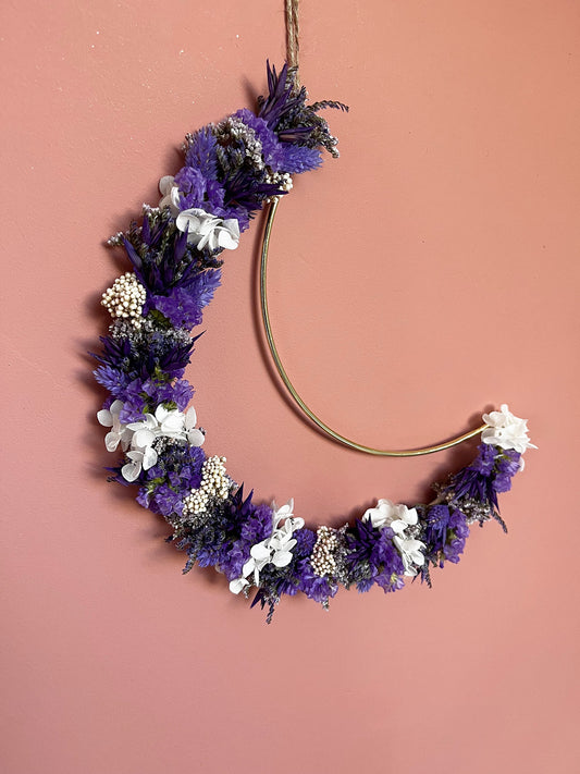 Décoration en fleurs séchées LUNA violette