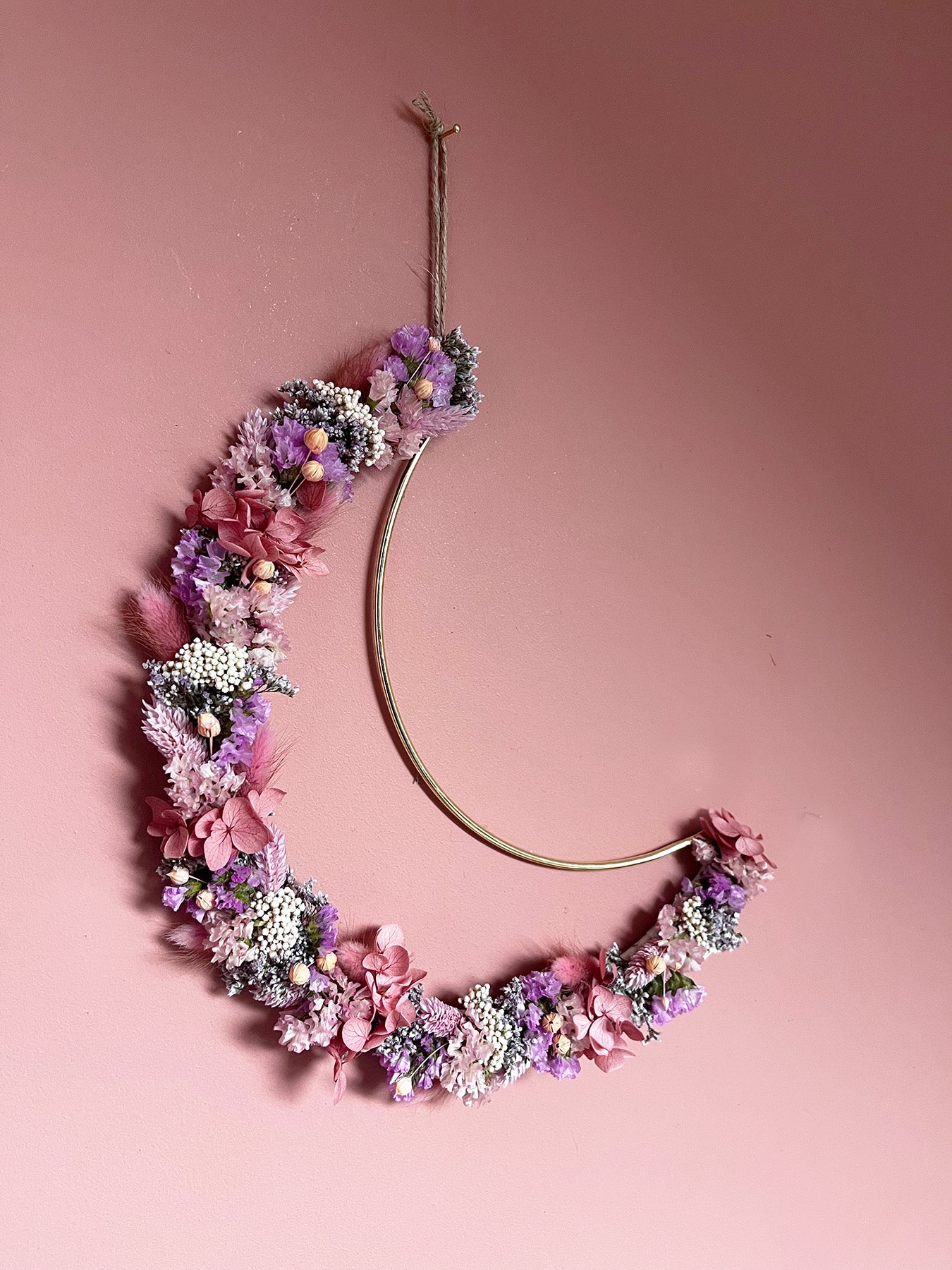 Décoration en fleurs séchées LUNA rose