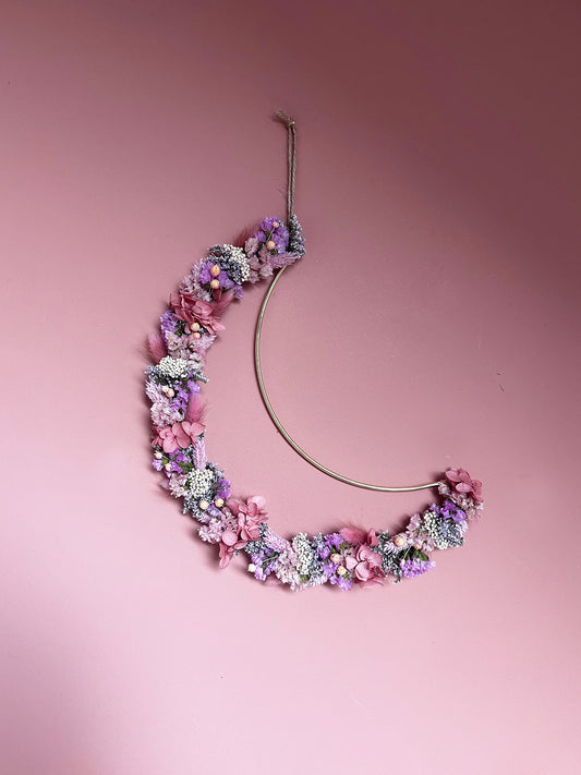 Décoration en fleurs séchées LUNA rose