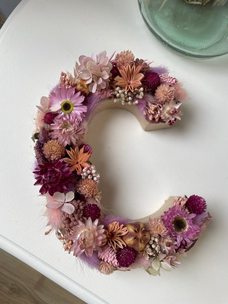 Lettre fleurie sur mesure