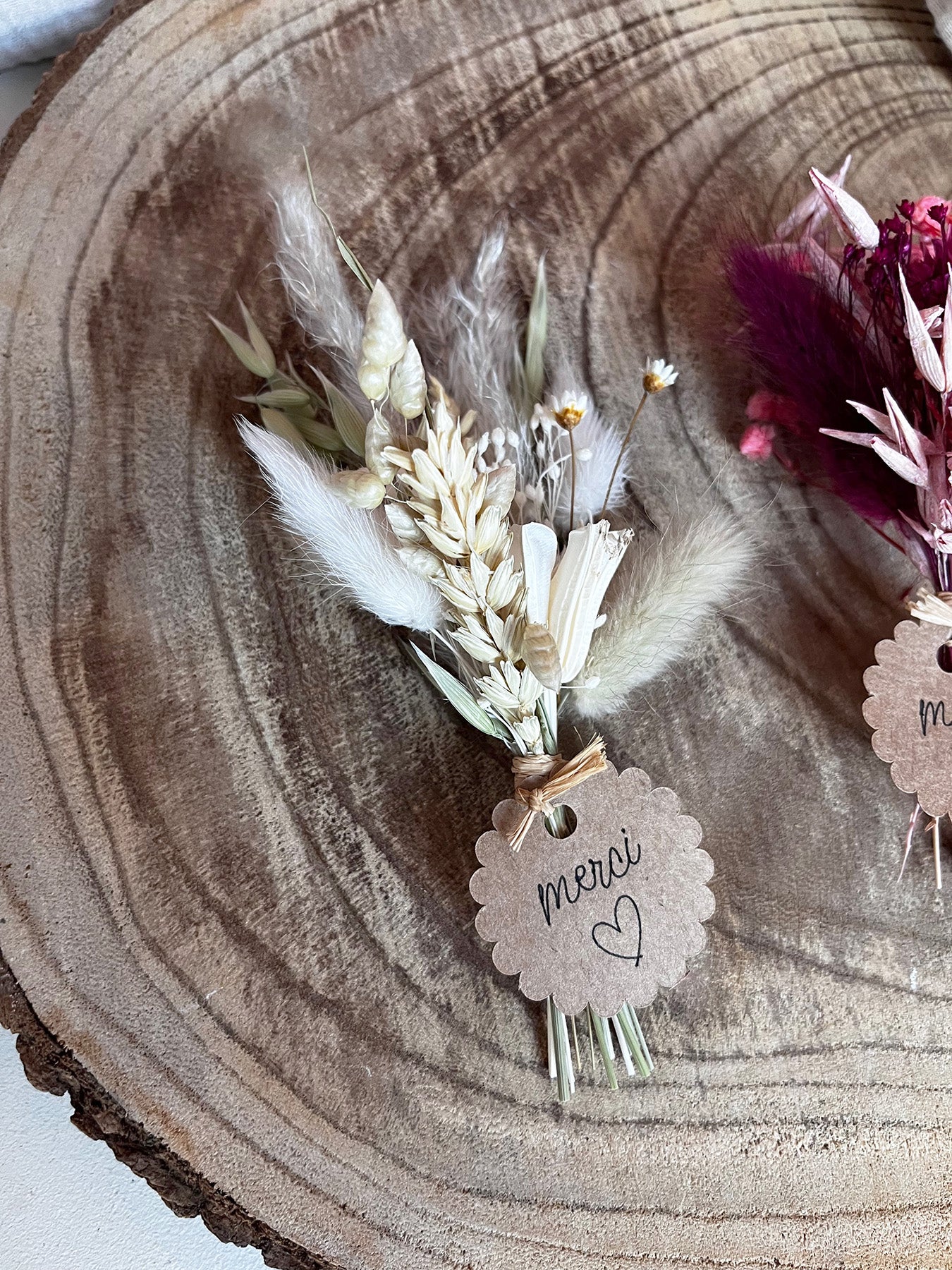 Mini bouquet de fleurs séchées personnalisable