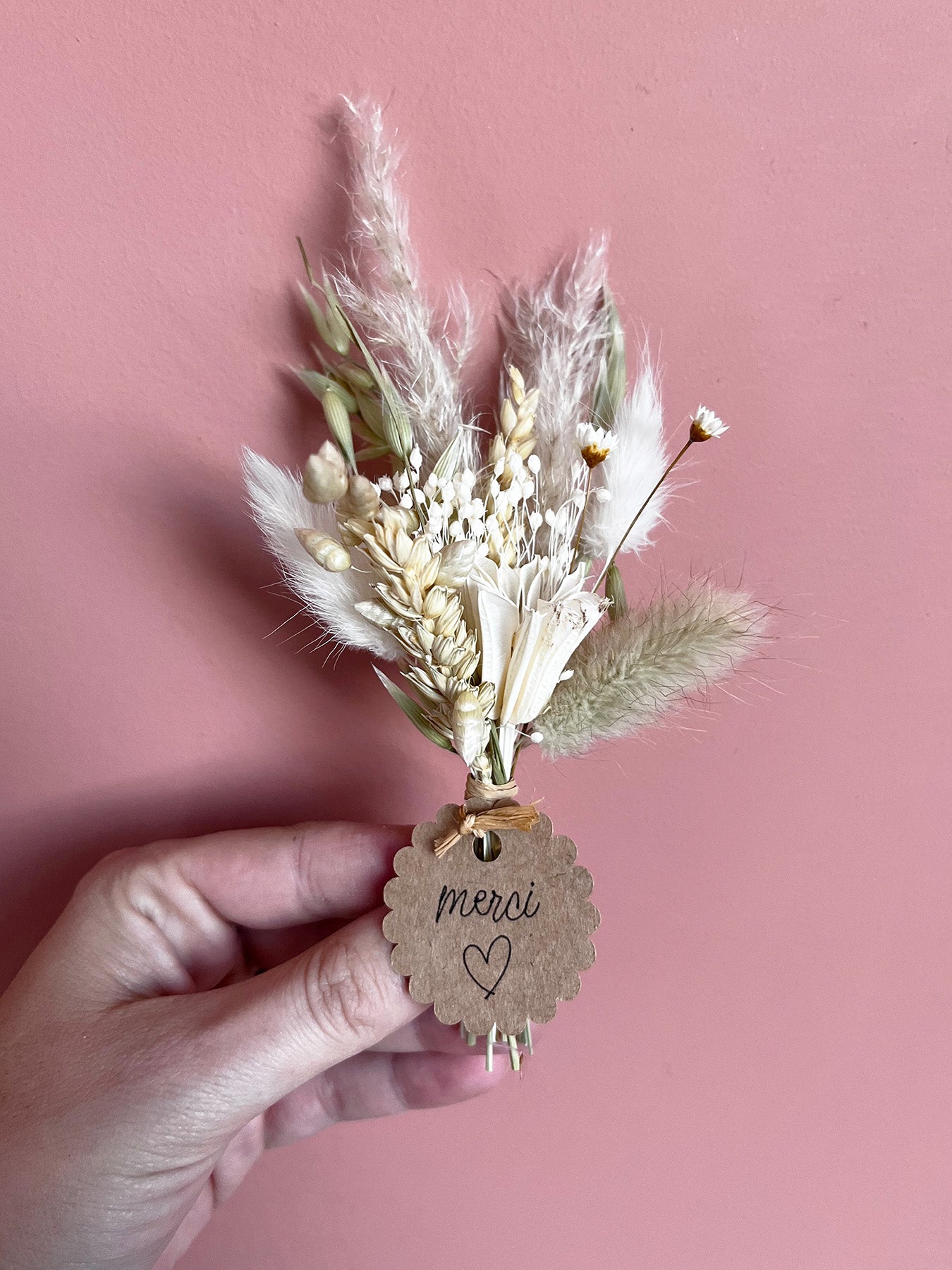 Mini bouquet de fleurs séchées personnalisable