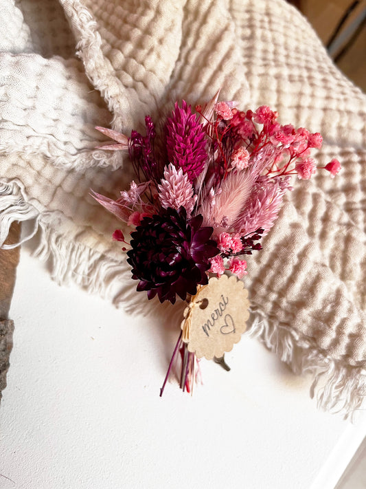 Mini bouquet de fleurs séchées personnalisable
